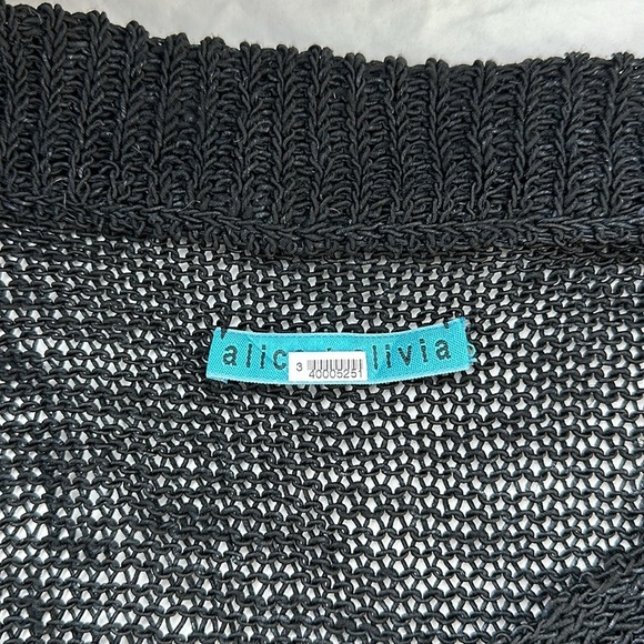 Alice + Olivia Fishnet Loose Knit Linen Top - Picture 8 of 9